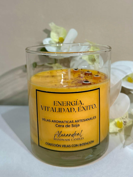 Vela de intención energía, vitalidad, éxito.