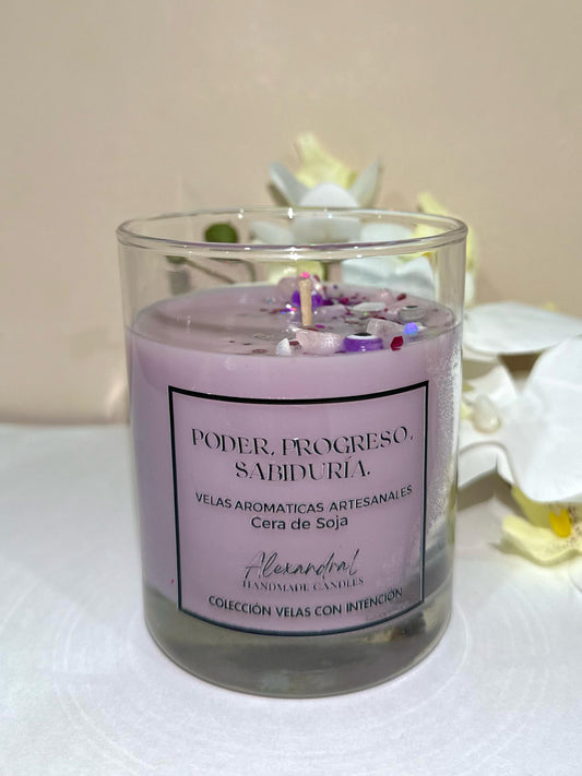 Vela de intención poder, progreso, sabiduría.