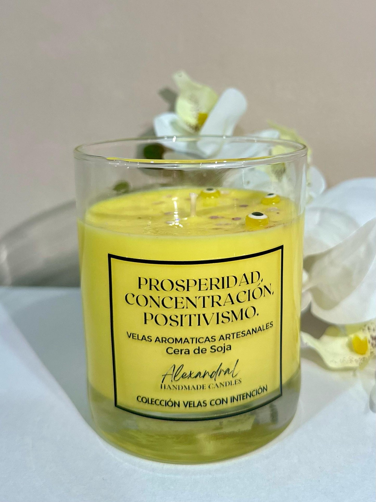 Vela de intención prosperidad, concentración, positivismo.